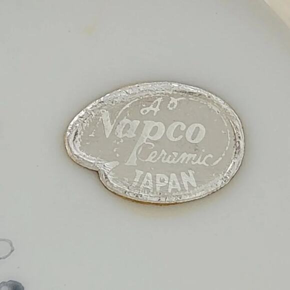 Vintage Napco Hand Painted Floral Mini Creamer and Dish Set Bone China - Picture 5 of 7